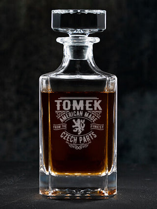 Czech Parts : Whiskey Decanter - Engraved
