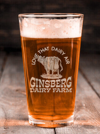 Dairy Air : Pint Glasses - Engraved