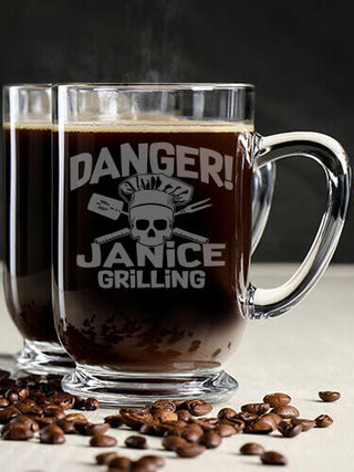 Danger Grilling : Coffee Mugs - Engraved