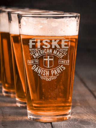 Danish Parts : Pint Glasses - Engraved