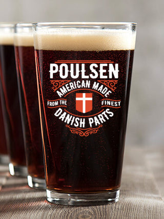 Danish Parts : Pint Glasses - Color Printed