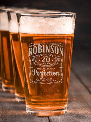 Distilled to Perfection : Pint Glasses - Engraved