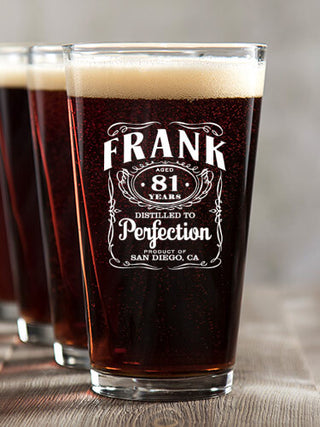 Distilled to Perfection : Pint Glasses - Color Printed