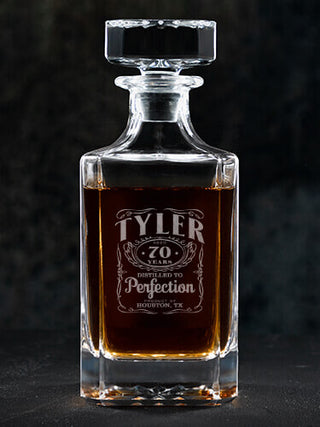 Distilled to Perfection : Whiskey Decanter - Engraved