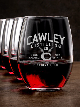 Distilling Company : Stemless Wine Glasses - Engraved