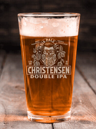 Double IPA : Pint Glasses - Engraved
