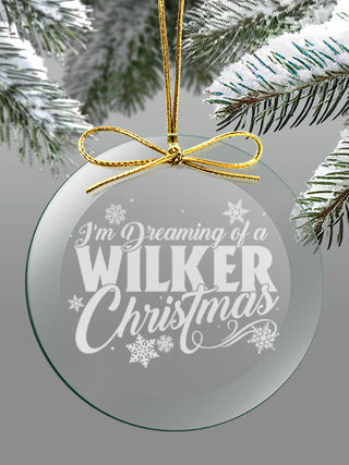 Dreaming Of Christmas : 4 Inch Round Glass Ornament