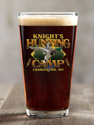 Duck Hunting Camp : Pint Glasses - Color Printed