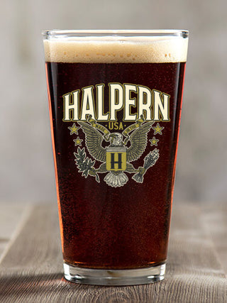 Eagle Monogram : Pint Glasses - Color Printed