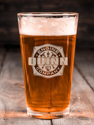 Engine Company : Pint Glasses - Engraved