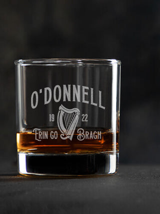 Erin Go Bragh : Rocks Glasses - Engraved