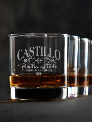 Familia es Todo : Rocks Glasses - Engraved