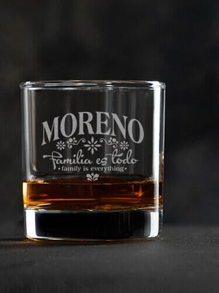 Familia es Todo : Rocks Glasses - Engraved