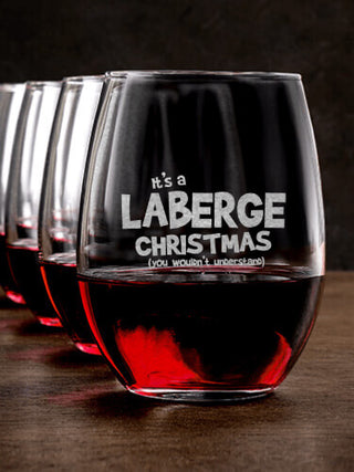 Family Christmas Thing : Stemless Wine Glasses - Engraved