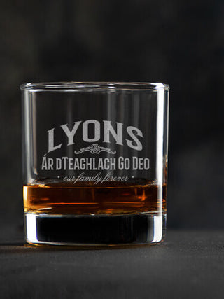 Family Forever : Rocks Glasses - Engraved