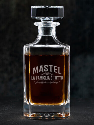Family Is Everything : Whiskey Decanter - Engraved