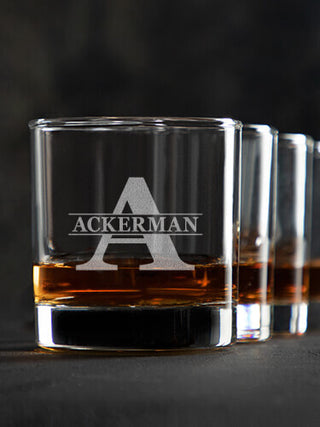 Family Monogram : Rocks Glasses - Engraved