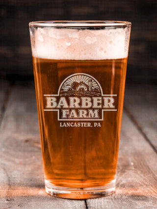 Farm : Pint Glasses - Engraved