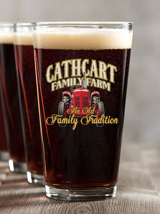 Farming Family Tradition : Pint Glasses - Color Printed