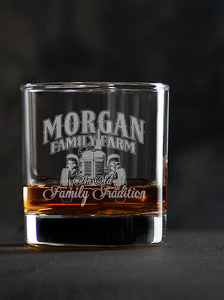 Farming Family Tradition : Rocks Glasses - Engraved