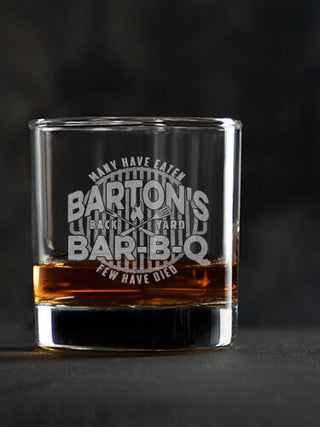 Few Have Died BBQ : Rocks Glasses - Engraved