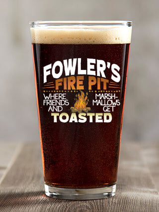 Fire Pit : Pint Glasses - Color Printed