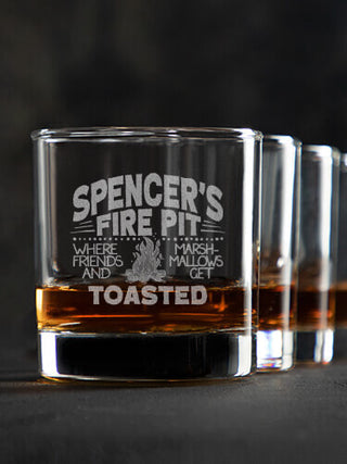 Fire Pit : Rocks Glasses - Engraved