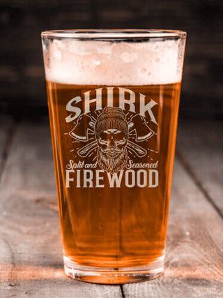 Firewood : Pint Glasses - Engraved