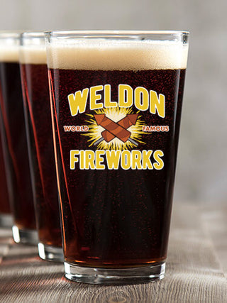Fireworks : Pint Glasses - Color Printed