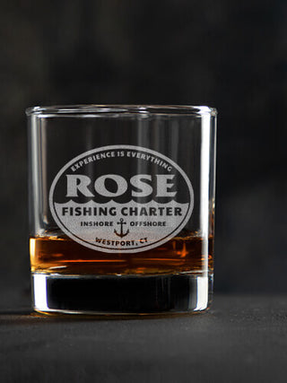 Fishing Charter : Rocks Glasses - Engraved