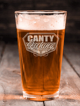 Fishing : Pint Glasses - Engraved