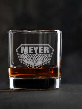 Fishing : Rocks Glasses - Engraved