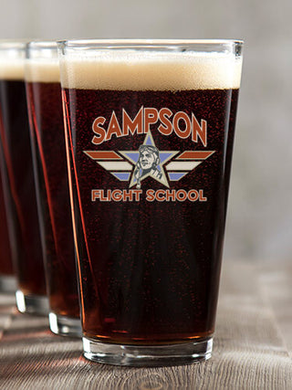 Flight School : Pint Glasses - Color Printed