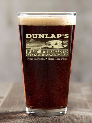Fly Fishing : Pint Glasses - Color Printed
