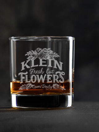 Fresh Cut Flowers : Rocks Glasses - Engraved