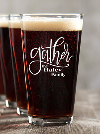 Gather : Pint Glasses - Color Printed