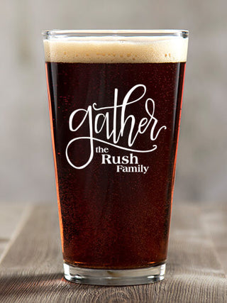Gather : Pint Glasses - Color Printed