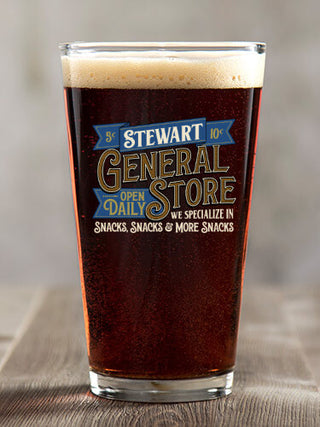 General Store : Pint Glasses - Color Printed
