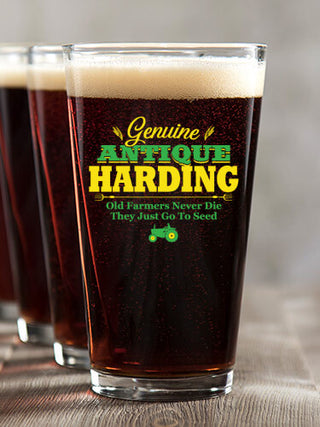 Genuine Antique Farmer : Pint Glasses - Color Printed