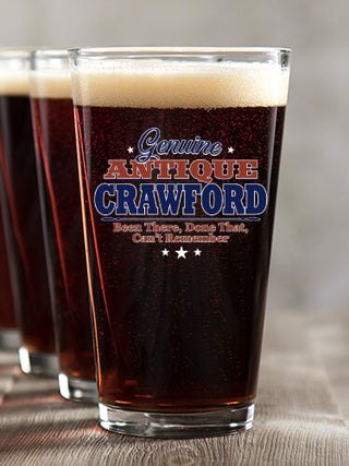 Genuine Antique : Pint Glasses - Color Printed