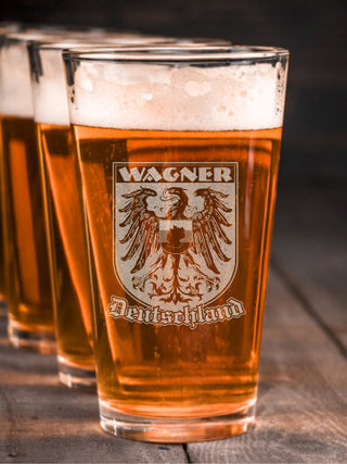 German Eagle : Pint Glasses - Engraved