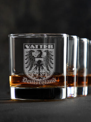 German Eagle : Rocks Glasses - Engraved