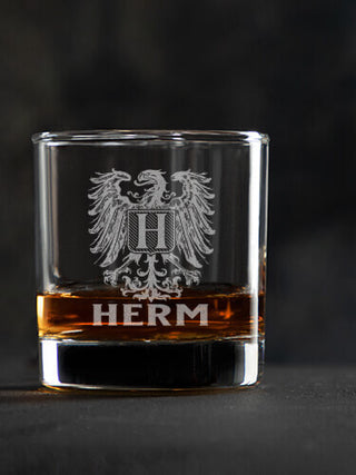 German Monogram : Rocks Glasses - Engraved