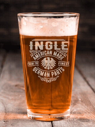 German Parts : Pint Glasses - Engraved