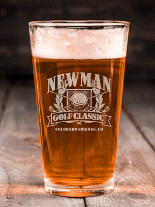 Golf Classic : Pint Glasses - Engraved