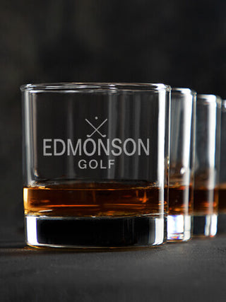 Golf : Rocks Glasses - Engraved