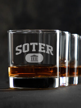 Greek Varsity : Rocks Glasses - Engraved