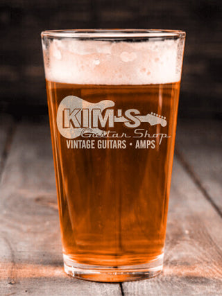 Guitar Shop : Pint Glasses - Engraved
