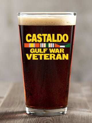 Gulf War Veteran : Pint Glasses - Color Printed