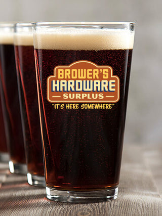 Hardware Surplus : Pint Glasses - Color Printed